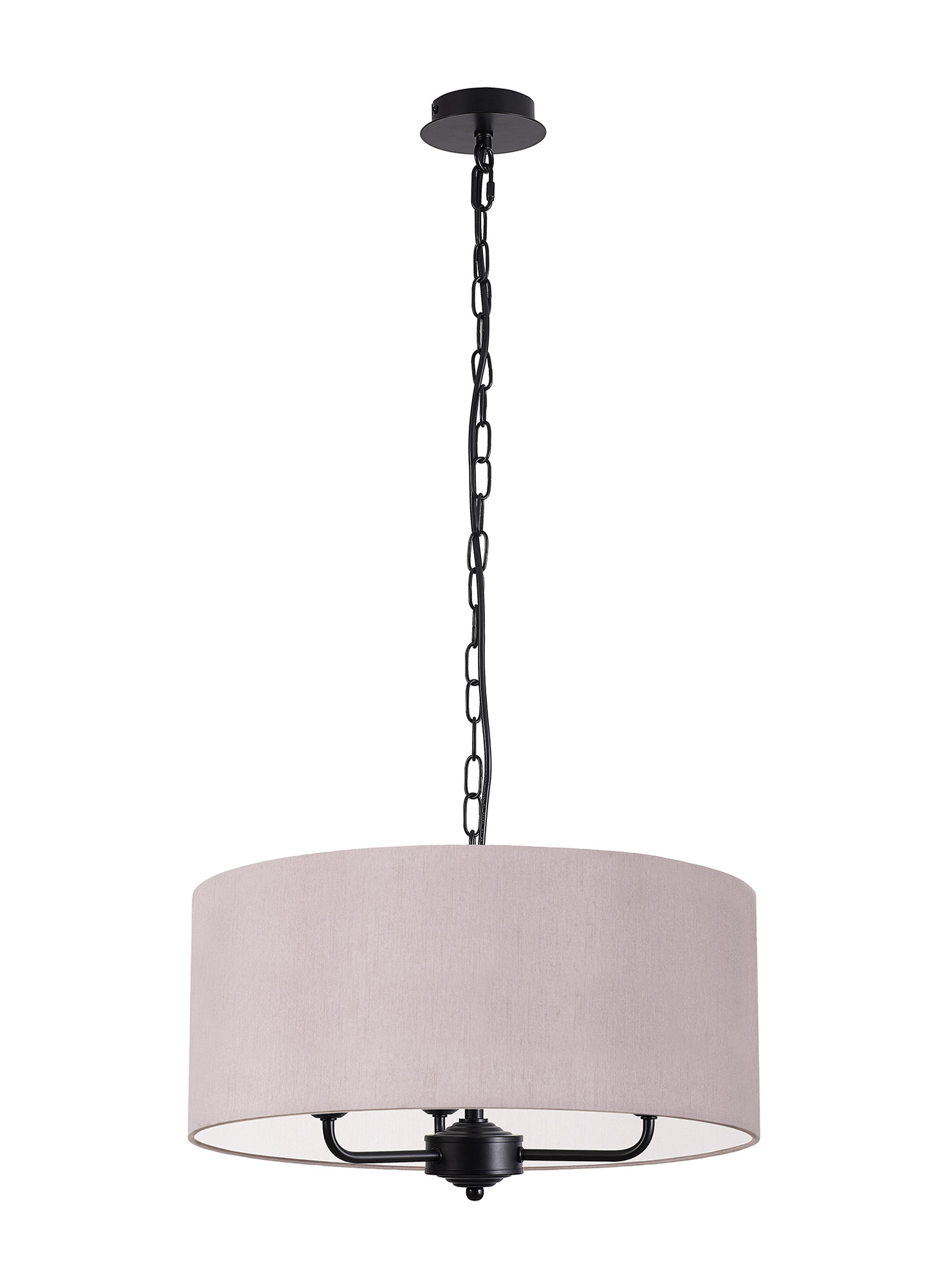 Banyan 50cm 3 Light Pendant Matt Black, Taupe/Halo Gold DK1040  Deco Banyan